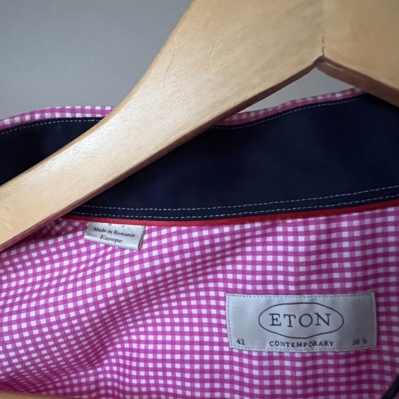 Eton Pink Shirt Size 42, 16.5 - Picture 8 of 8